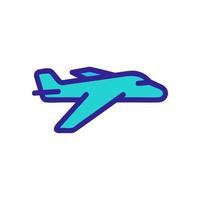 Symbolvektor für Passagierflugzeuge. isolierte kontursymbolillustration vektor