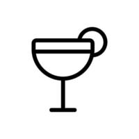 Symbolvektor für alkoholische Cocktails. isolierte kontursymbolillustration vektor