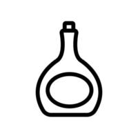 Flasche Cognac-Vektorsymbol. isolierte kontursymbolillustration vektor