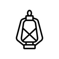 lampa turist ikon vektor. isolerade kontur symbol illustration vektor