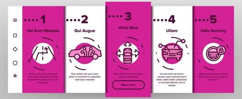 Onboarding-Vektor für intelligente Autos vektor