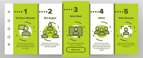 Onboarding-Vektor für Benutzerzeichen vektor