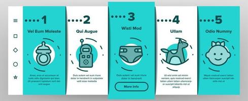 baby leksaker och element vektor onboarding
