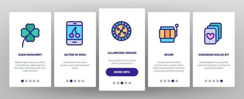 kasino färgspel element vektor onboarding