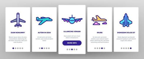 Onboarding von Flugzeugelementen vektor
