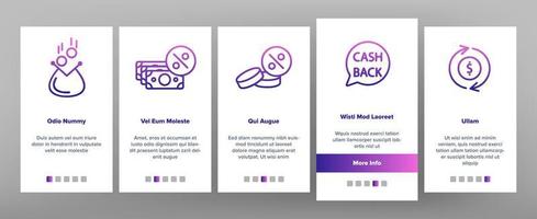 Cashback-Service-Onboarding-Vektor vektor