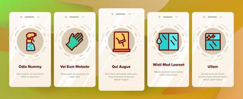 Onboarding-Vektor für die Fensterreinigung vektor