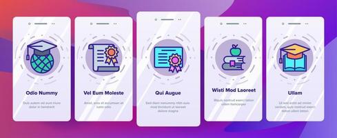Abschluss-Onboarding-Vektor vektor