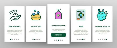 Onboarding-Vektor für Hygiene vektor