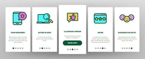 Bewertungen Onboarding-Vektor vektor