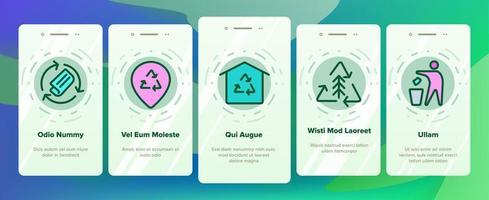återvinning onboarding vektor
