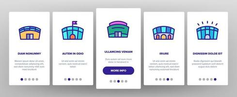 Onboarding-Vektor für Arenagebäude vektor