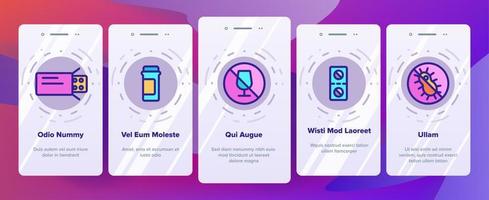 Farb-Antibiotika-Onboarding-Vektor vektor