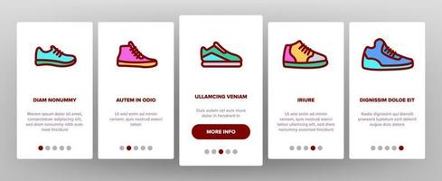 sneakers onboarding vektor