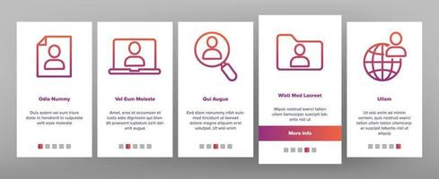 Onboarding-Vektor für Benutzerzeichen vektor