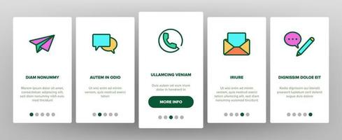 Farbe kontaktieren Sie uns, Call-Center-Vektor-Onboarding vektor