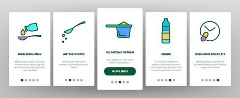 Farbdosierung, Dosierung von Medikamenten, Vektor-Onboarding vektor