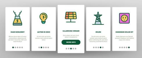 Farbelektrizitätsindustrie-Vektor-Onboarding vektor
