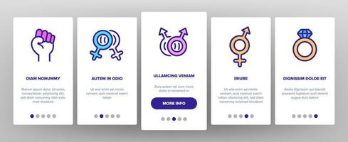 lgbt, lgbtq bewegung linearer vektor onboarding