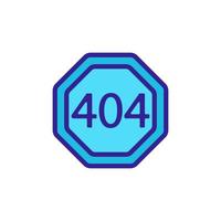 Fehler 404 Vektorsymbol. isolierte kontursymbolillustration vektor