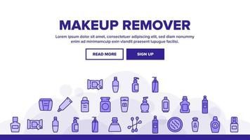 makeup remover lotion landningshuvud vektor