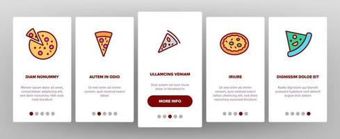 Pizza-Dreieck schneidet Vektor-Onboarding vektor