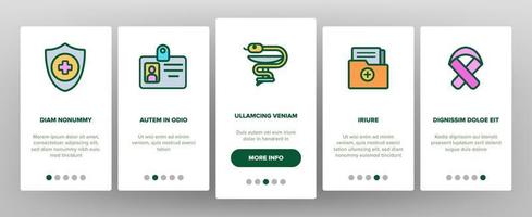lineares vektor-onboarding im gesundheitswesen vektor