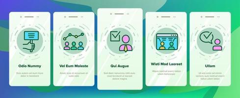 Onboarding-Symbole für politische Wahlen setzen Vektor