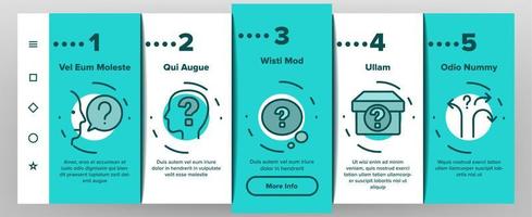 tvivel och förvirring onboarding ikoner som vektor