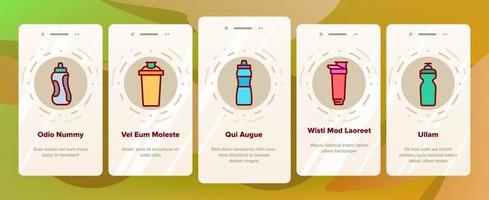 sport shaker verktyg onboarding ikoner som vektor