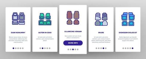 Automatten Boden Teppich Onboarding Icons Set Vektor