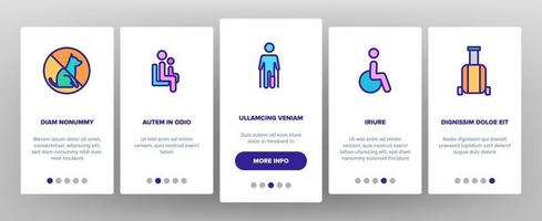 bussresor förhindra onboarding ikoner som vektor