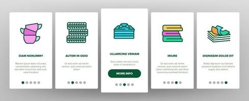 högen objekt saker onboarding ikoner som vektor