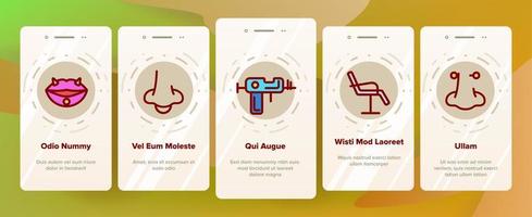 piercing salong tema linjär vektor onboarding