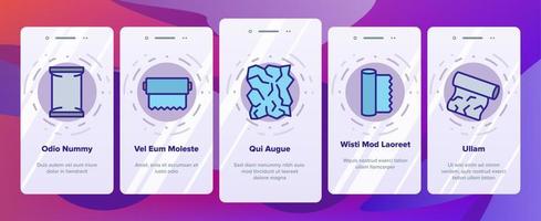 folie lista för matlagning onboarding ikoner som vektor