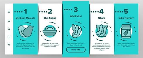 avokado grönsak onboarding ikoner som vektor