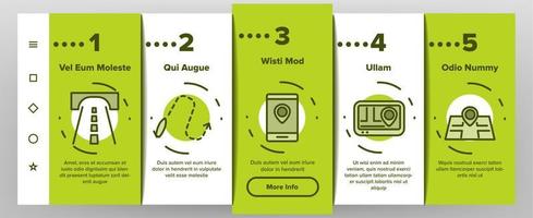 rutt gps navigator onboarding ikoner som vektor