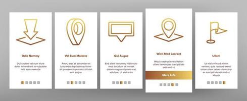 Markierungszeiger GPS-Karten-Onboarding-Symbole setzen Vektor