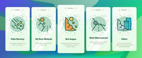 jordskred onboarding ikoner som vektor