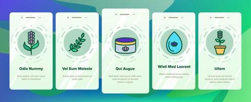 lavendel-onboarding-symbole setzen vektor