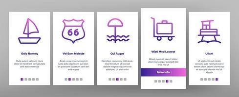 Kalifornien onboarding ikoner som vektor