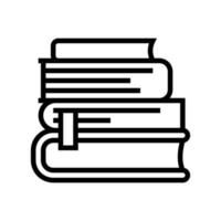 Bücher lesen Geek Symbol Leitung Vektor Illustration