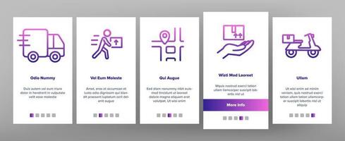 kurir post onboarding ikoner som vektor