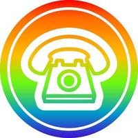 altes Telefonrundschreiben im Regenbogenspektrum vektor