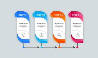 infographic designmall med 4 alternativ eller steg, business infographic konceptdesign vektor