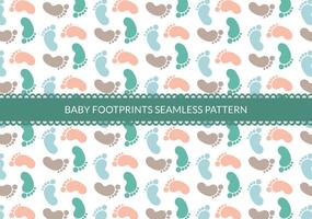 Gratis Babyfotavtryck Seamless Vector Pattern