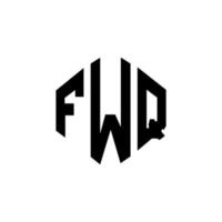 fwq-Buchstaben-Logo-Design mit Polygonform. fwq Polygon- und Würfelform-Logo-Design. fwq Sechseck-Vektor-Logo-Vorlage in weißen und schwarzen Farben. fwq monogramm, geschäfts- und immobilienlogo. vektor