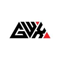 gwx Dreiecksbuchstaben-Logo-Design mit Dreiecksform. gwx-Dreieck-Logo-Design-Monogramm. gwx-Dreieck-Vektor-Logo-Vorlage mit roter Farbe. gwx dreieckiges Logo einfaches, elegantes und luxuriöses Logo. gwx vektor