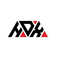 Hdx-Dreieck-Buchstaben-Logo-Design mit Dreiecksform. HDX-Dreieck-Logo-Design-Monogramm. hdx-Dreieck-Vektor-Logo-Vorlage mit roter Farbe. hdx dreieckiges logo einfaches, elegantes und luxuriöses logo. hdx vektor