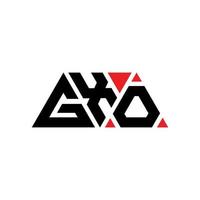 Gxo-Dreieck-Buchstaben-Logo-Design mit Dreiecksform. Gxo-Dreieck-Logo-Design-Monogramm. Gxo-Dreieck-Vektor-Logo-Vorlage mit roter Farbe. gxo dreieckiges Logo einfaches, elegantes und luxuriöses Logo. gxo vektor